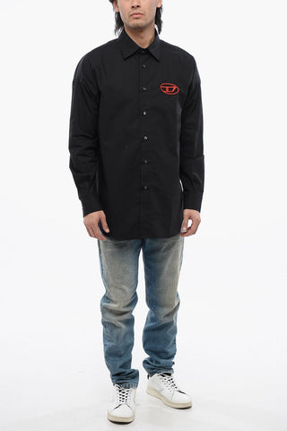 Cotton S-DOU-PLAIN Shirt with Contrast Embroidery