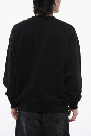 Cotton 23 SKATE Crew-neck Sweatshirt with Contrast Embroidery