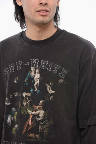 Long Sleeved Layered MARY Printed T-shirt