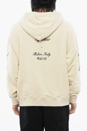 Hoodie 23 LOGO SKATE aus angerauter Baumwolle mit kontrastfarbenen Stickereien