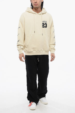 Hoodie 23 LOGO SKATE aus angerauter Baumwolle mit kontrastfarbenen Stickereien
