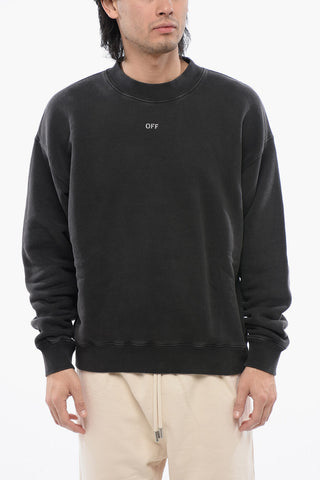 Brushed Cotton Printed MARY Crewneck Sweatshirt