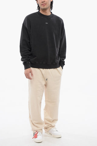 Brushed Cotton Printed MARY Crewneck Sweatshirt