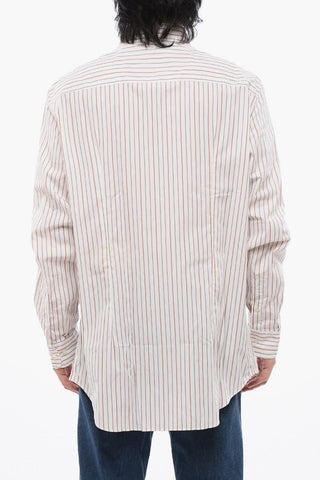 Camicia in Popeline di Cotone con Motivo Bayadere