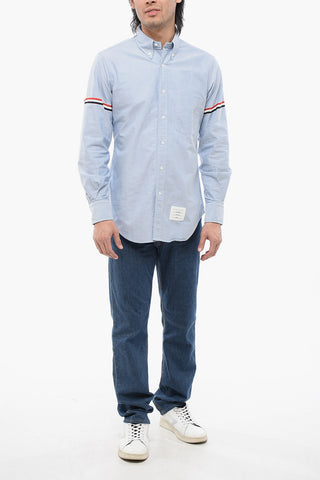 Button-down Hopsack Cotton Shirt