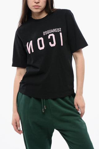 Cotton Crew-neck T-shirt with Print Logo
