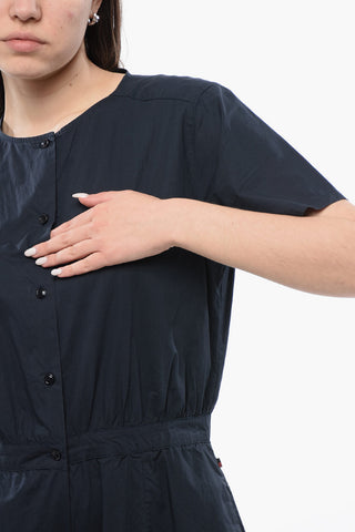 Short-Sleeve Jumpsuit with Buttons
