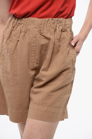 Shorts aus Leinenmischung mit Gummibund