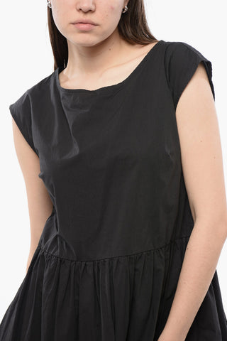 Vestito Midi Svasato in Popeline