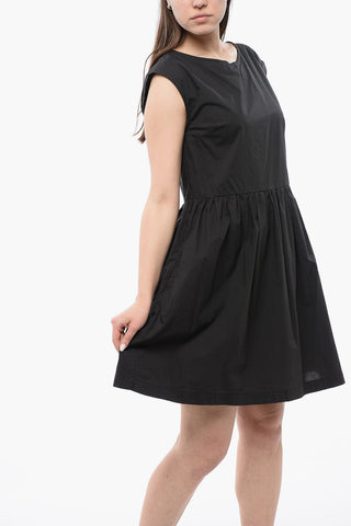 Vestito Midi Svasato in Popeline