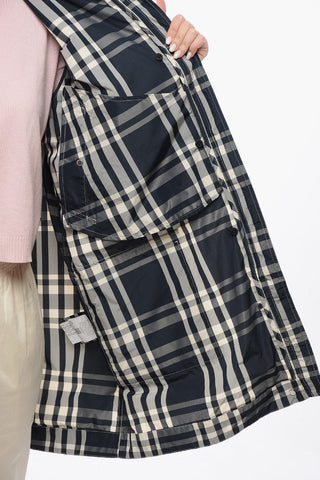 Tartan Coat PEONY with Detachable Hood