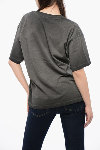 RED TAG UNISEX Vintage Effect Cotton T-BUXT-N4 Crew-Neck T-shirt