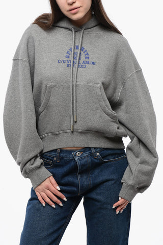 Maxi Felpa Hoodie con Logo e Tasca a Toppa