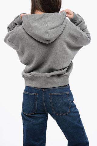 Maxi Felpa Hoodie con Logo e Tasca a Toppa