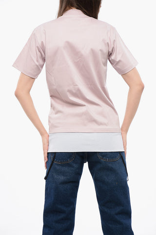 Solid-Color Crewneck T-Shirt LINGERIE with Contrast Detail