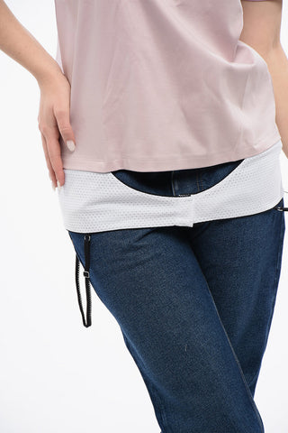 Solid-Color Crewneck T-Shirt LINGERIE with Contrast Detail