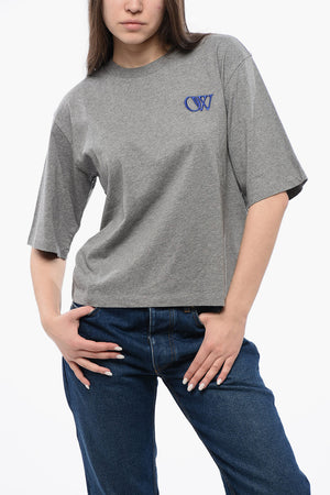 Cotton Crewneck T-Shirt Solid Color