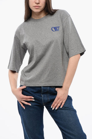 Cotton Crewneck T-Shirt Solid Color