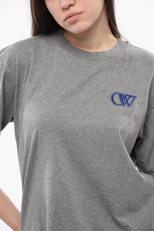 Cotton Crewneck T-Shirt Solid Color