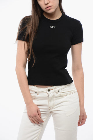 Slim Fit Ribbed Crew-neck T-shirt