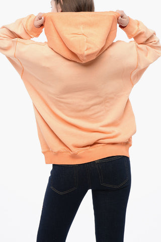 RED TAG UNISEX Felpa Hoodie S-BOXT-HOOD-N10 in Cotone Garzato con Dettaglio D-Heart
