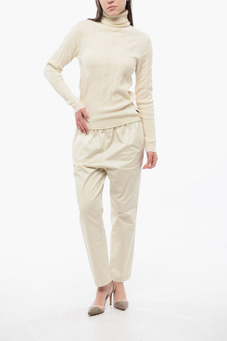 Ribbed Cashmere Blend Sweater with Turtleneck
