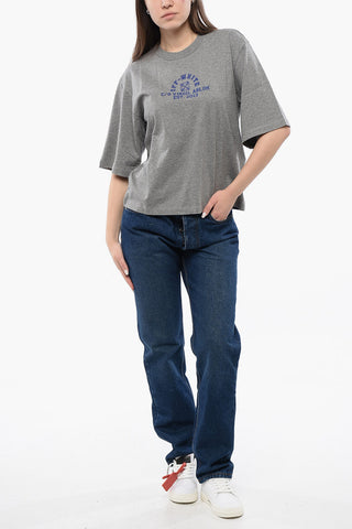 Cotton Crew-neck T-shirt with Print Logo