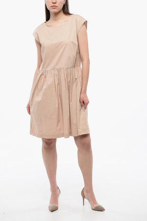 Ärmelloses Kleid aus Baumwoll-Popeline