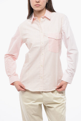 Camicia OXFORD in Cotone a Righe Awning con Taschino