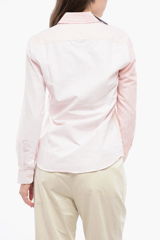 Camicia OXFORD in Cotone a Righe Awning con Taschino