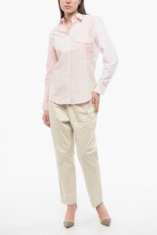 Camicia OXFORD in Cotone a Righe Awning con Taschino
