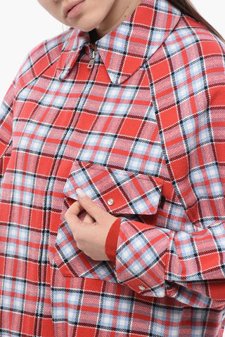 Overshirt TIMBER A Quadri Con Chiusura Zip