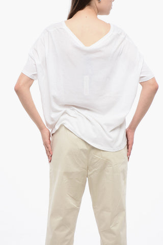 T-Shirt Girocollo con Maniche a Pipistrello