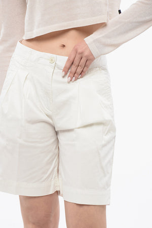 Double-Pleat Stretch Shorts