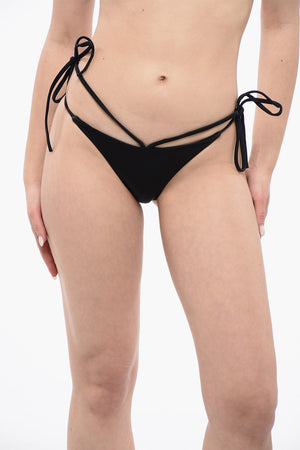 Slip Bikini in Tinta Unita con Lacci da Avvolgere in Vita