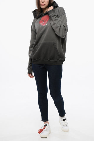 UNISEX Brushed Cotton Hoodie S-BOXT-HOOD-N10 with D-Heart Detail