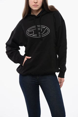 RED TAG UNISEX Brushed Cotton S-UMMER-BIGOVAL Hoodie with Embossed Oval D Logo