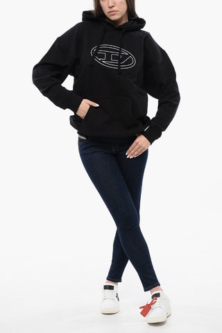 RED TAG UNISEX Brushed Cotton S-UMMER-BIGOVAL Hoodie with Embossed Oval D Logo