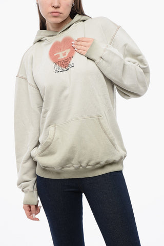 RED TAG UNISEX Felpa Hoodie S-BOXT-HOOD-N10 In Cotone con Stampa Sfumata