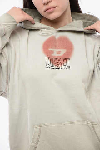RED TAG UNISEX Felpa Hoodie S-BOXT-HOOD-N10 In Cotone con Stampa Sfumata