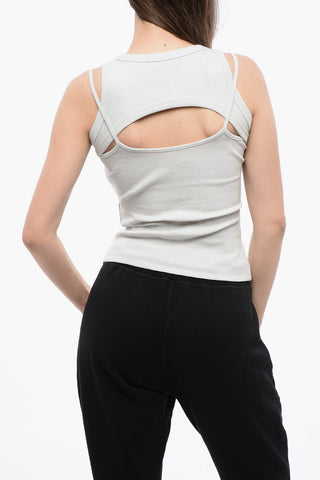 Ripp-Crop-Top mit Cut-out-Details