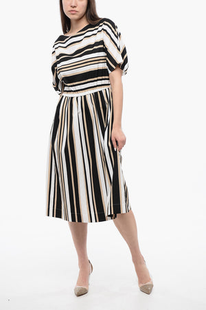 Flared Dress SCULLY in Color-Block Stripes