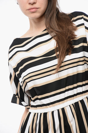 Flared Dress SCULLY in Color-Block Stripes