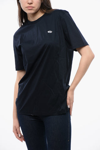 RED TAG UNISEX T-shirt Girocollo T-JUST-DOVAL-PJ a Tinta Unita con Ricamo Monogram