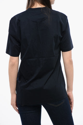 RED TAG UNISEX T-shirt Girocollo T-JUST-DOVAL-PJ a Tinta Unita con Ricamo Monogram