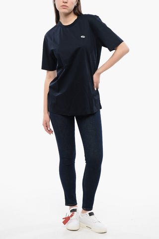 RED TAG UNISEX T-shirt Girocollo T-JUST-DOVAL-PJ a Tinta Unita con Ricamo Monogram
