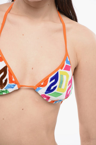 Top Bikini a Triangolo in Velour