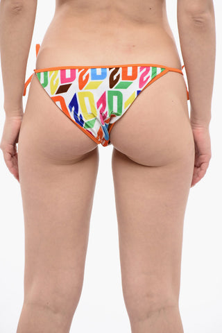 Slip Bikini in Velour con Laccetti Laterali
