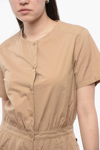 Poplin Short-Sleeve Jumpsuit