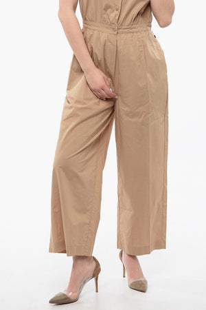 Kurzarm-Jumpsuit aus Popeline